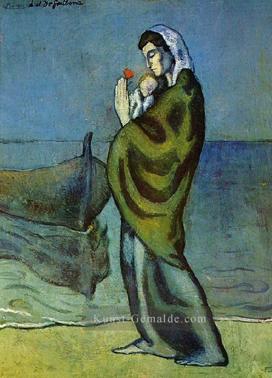 Mutter und Kind sur le rivage 1902 Pablo Picasso Ölgemälde